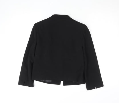 New Look Women's Black Cropped Blazer Size 12 Tailored Workwear Jacket