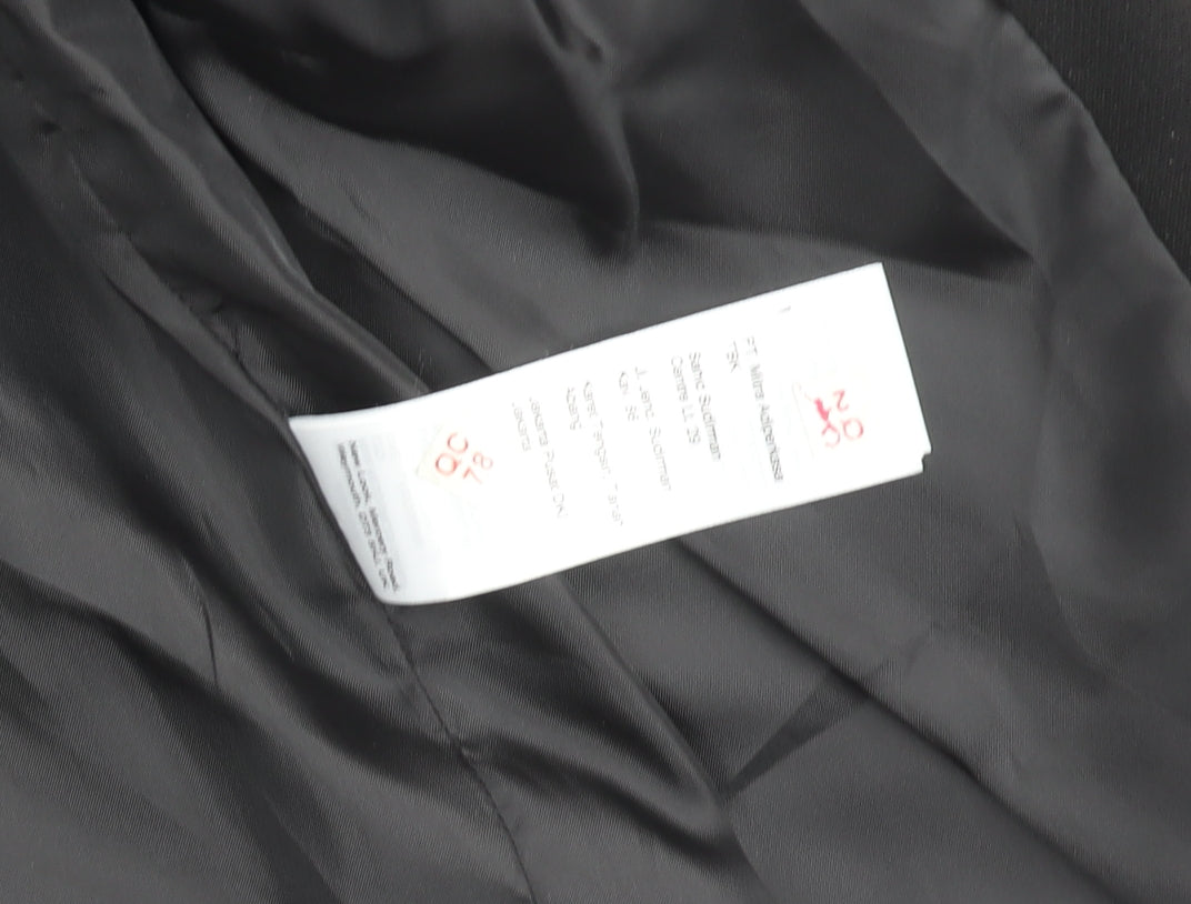 New Look Women's Black Cropped Blazer Size 12 Tailored Workwear Jacket