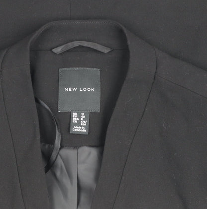 New Look Women's Black Cropped Blazer Size 12 Tailored Workwear Jacket