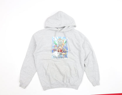 Womens UK Size M Just Hoods Grey Pullover Hoodie