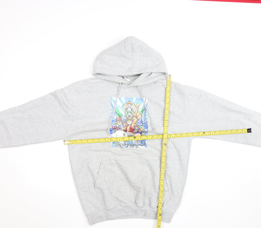 Womens UK Size M Just Hoods Grey Pullover Hoodie