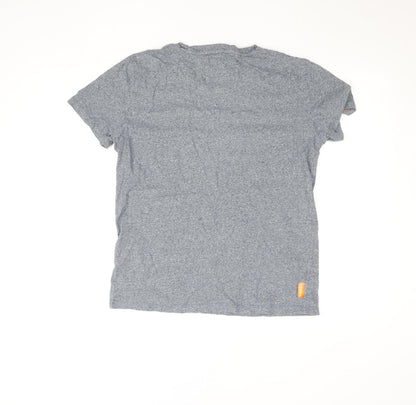 Superdry Men's Grey Crew Neck Short Sleeve Cotton T-Shirt Size M