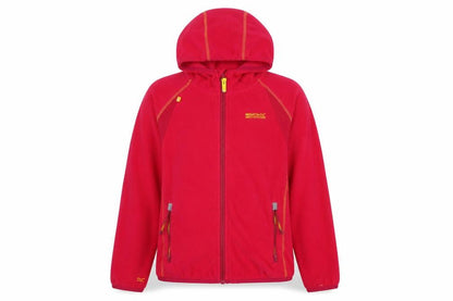 Regatta Teens Red Fleece Full Zip Hooded Activewear Top Size 158