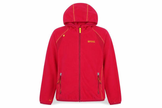 Regatta Teens Red Fleece Full Zip Hooded Activewear Top Size 158