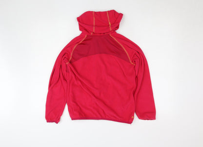Regatta Teens Red Fleece Full Zip Hooded Activewear Top Size 158