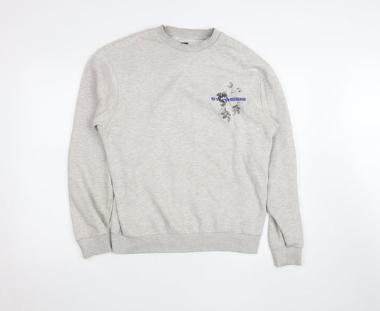 Womens UK Size S River Island Grey Pullover Sweatshirt