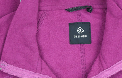Giesswein Women Purple Fleece Full Zip Jacket M Lightweight Activewear