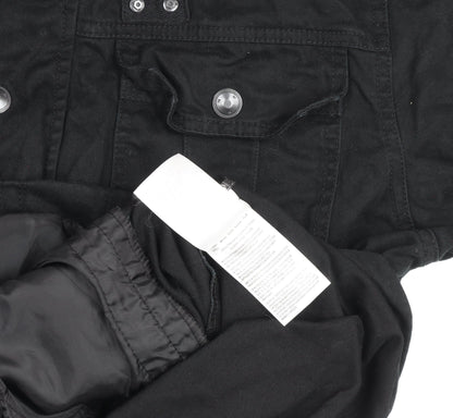 80s & Sons Men's Black XL Military Style Cotton Jacket