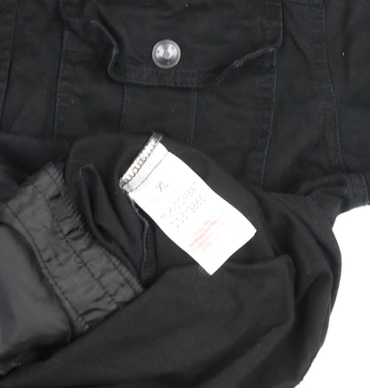 80s & Sons Men's Black XL Military Style Cotton Jacket