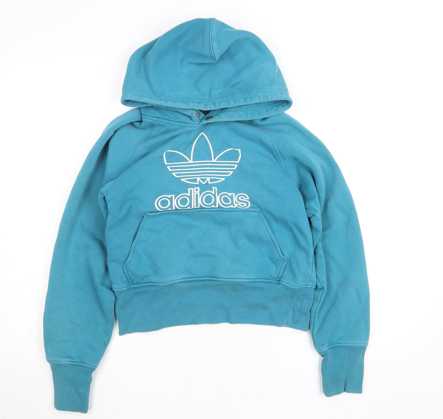 Womens UK Size XS adidas Blue Pullover Hoodie