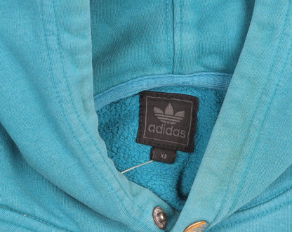 Womens UK Size XS adidas Blue Pullover Hoodie