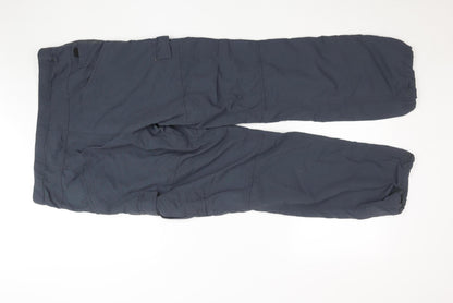 Columbia Men's Grey Cargo Trousers M Lightweight Nylon Outdoor Pants