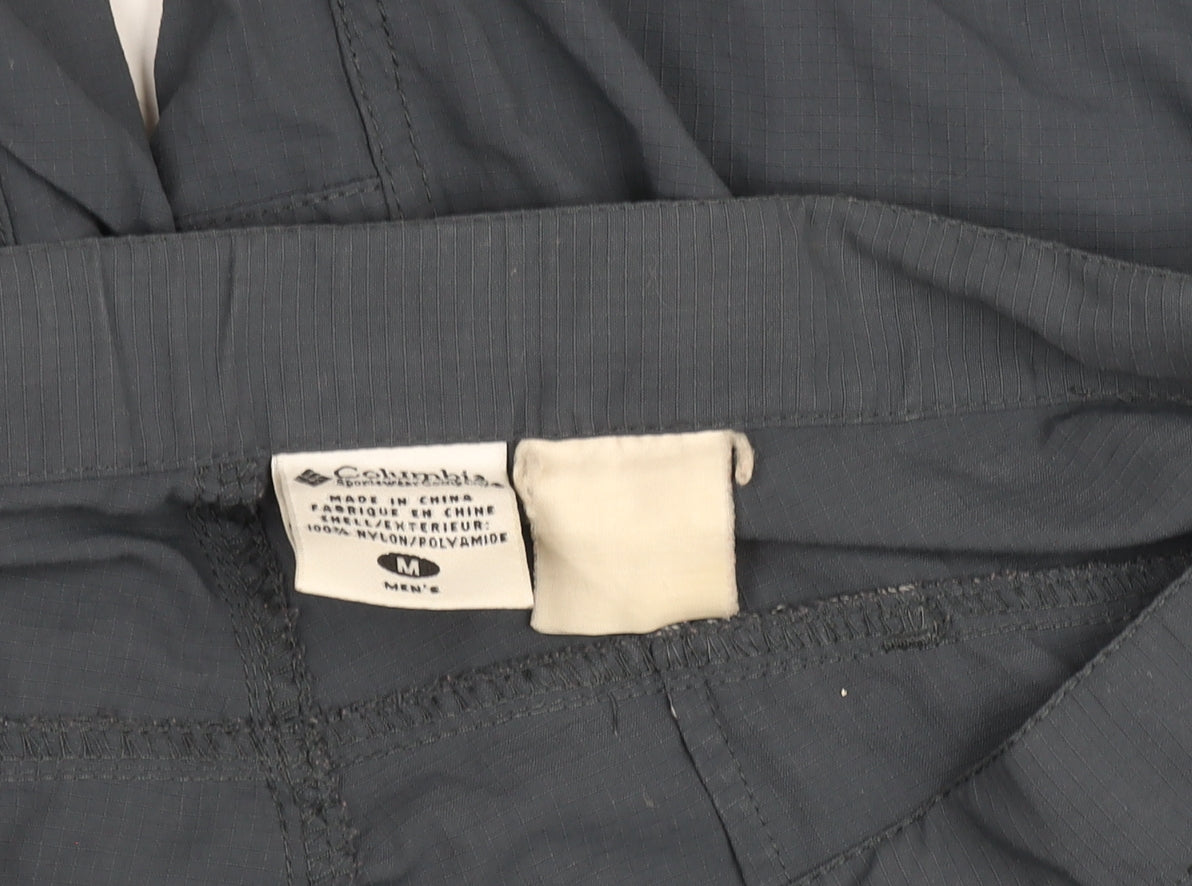 Columbia Men's Grey Cargo Trousers M Lightweight Nylon Outdoor Pants