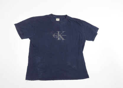 Mens UK Size 2XL Calvin Klein Jeans Blue  T-Shirt