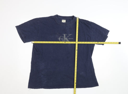 Mens UK Size 2XL Calvin Klein Jeans Blue  T-Shirt