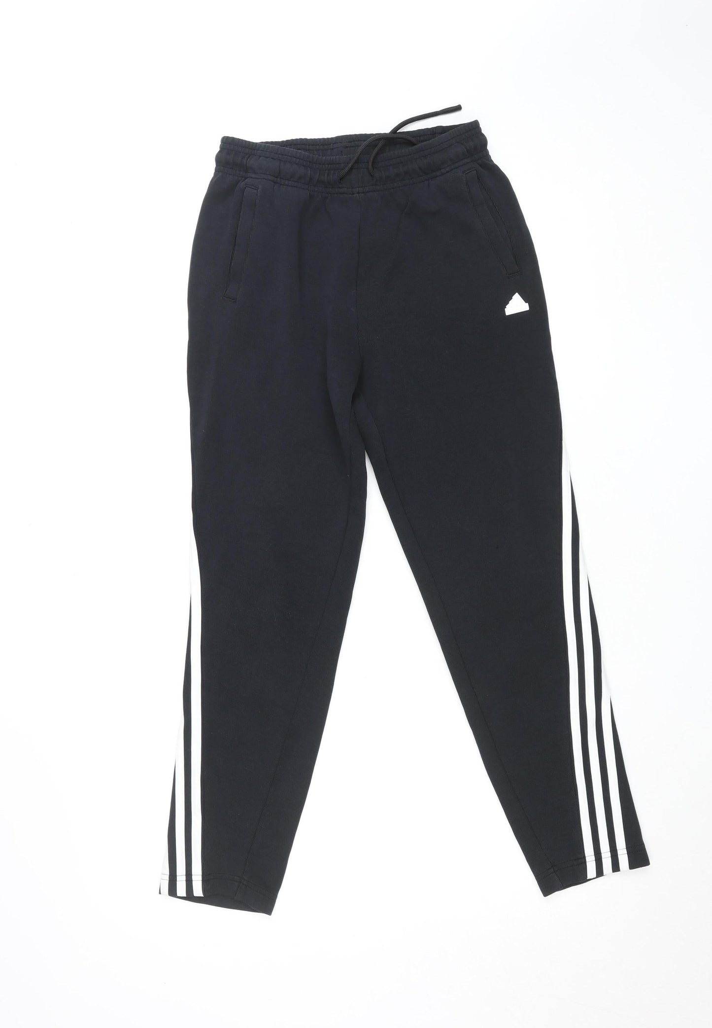 Adidas Teens Black Jogger Trousers Size 164 Regular Fit