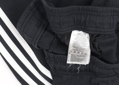 Adidas Teens Black Jogger Trousers Size 164 Regular Fit
