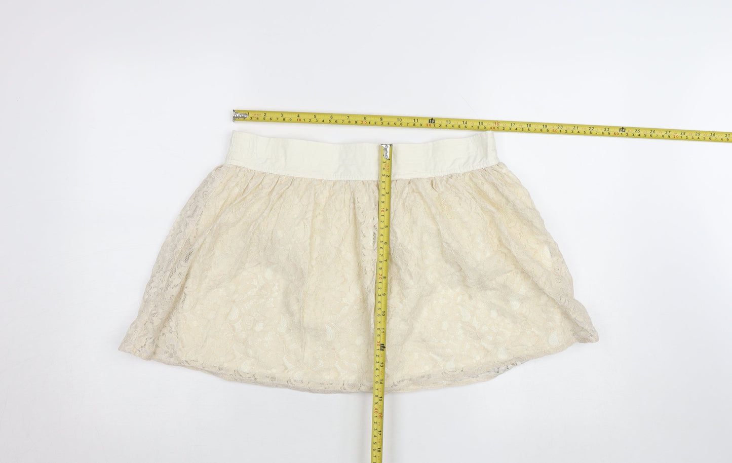 Womens UK Size L Farrell & Brown Bubble Hem Lace Skirt