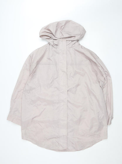ASOS Design Womens Beige Lightweight Hooded Windbreaker Jacket Size 10