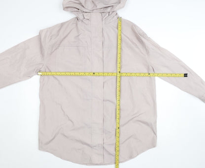 ASOS Design Womens Beige Lightweight Hooded Windbreaker Jacket Size 10