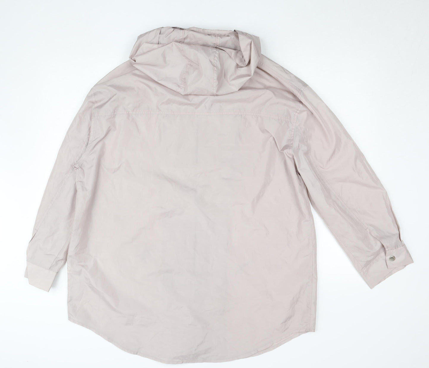 ASOS Design Womens Beige Lightweight Hooded Windbreaker Jacket Size 10