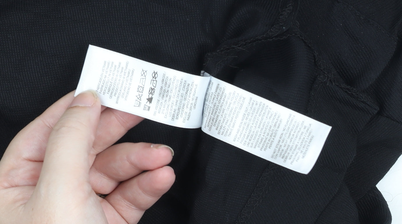 Primark Women's Black Long Sleeve Tunic Blouse Size 14