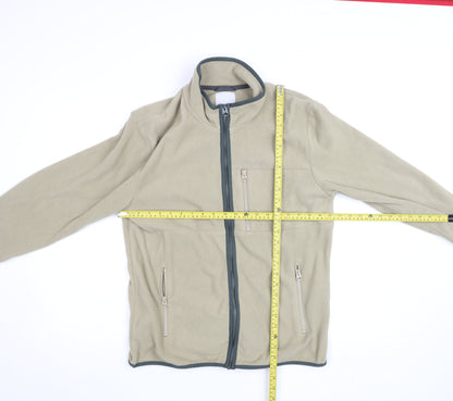 ONLY & SONS Men's Beige Fleece Full Zip Jacket Size L Regular Fit