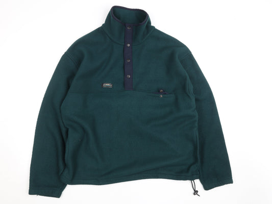 White Sierra Men’s Green Fleece Pullover L Hiking Outdoor Jumper