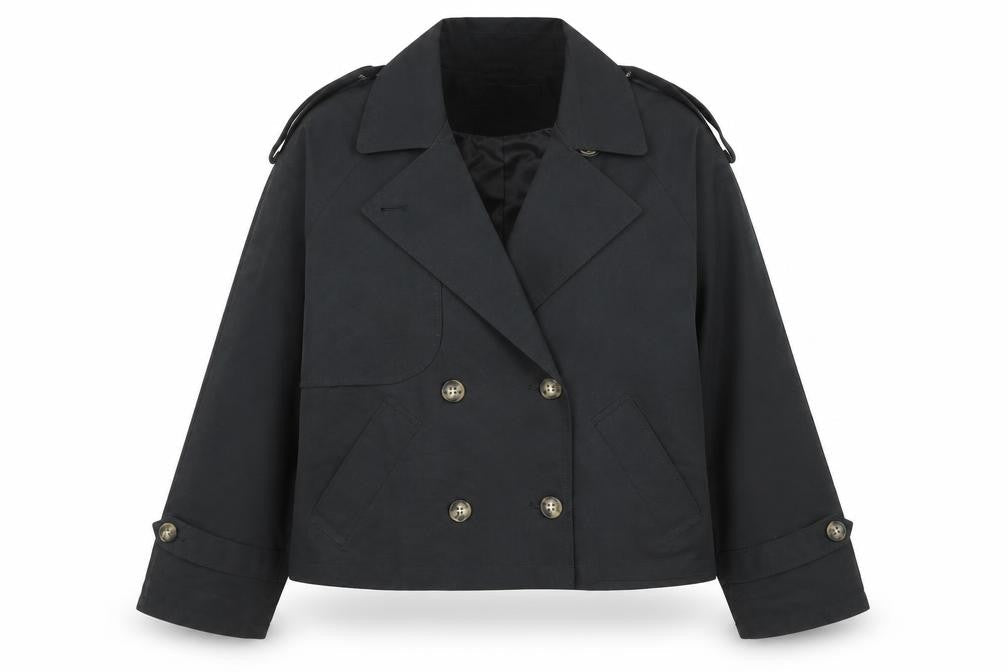 Womens UK Size 12 VERO MODA Black Pea Coat