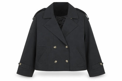Womens UK Size 12 VERO MODA Black Pea Coat