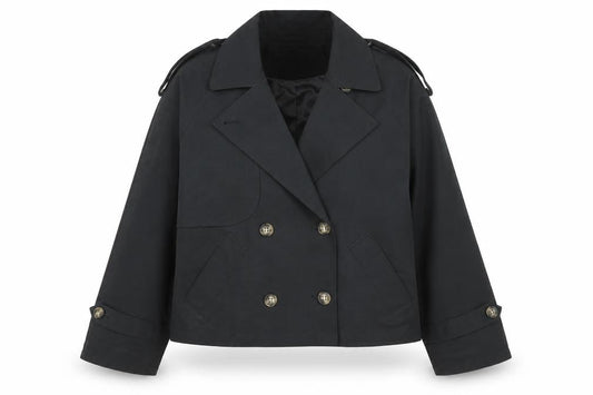 Womens UK Size 12 VERO MODA Black Pea Coat