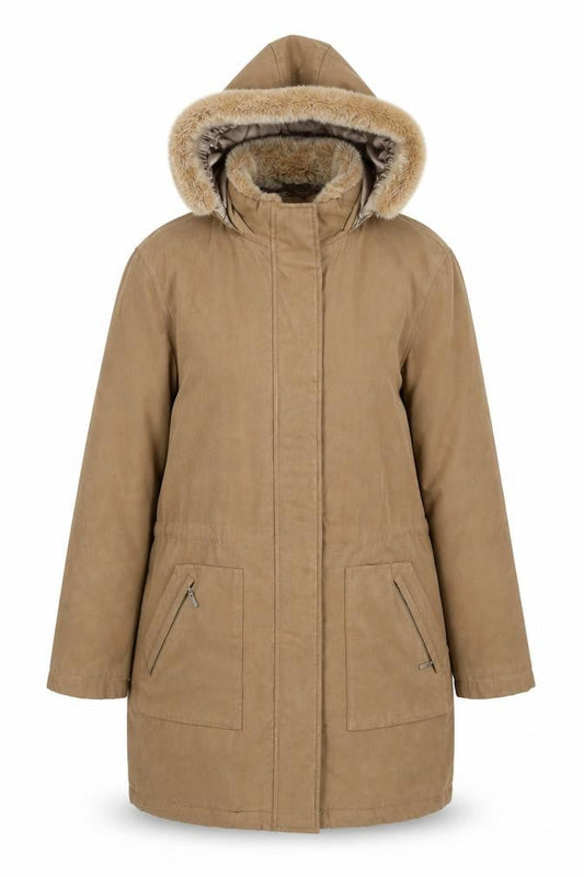 Womens UK Size 12 Debenhams Beige Parka Coat