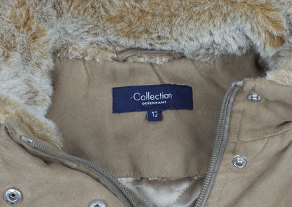 Womens UK Size 12 Debenhams Beige Parka Coat