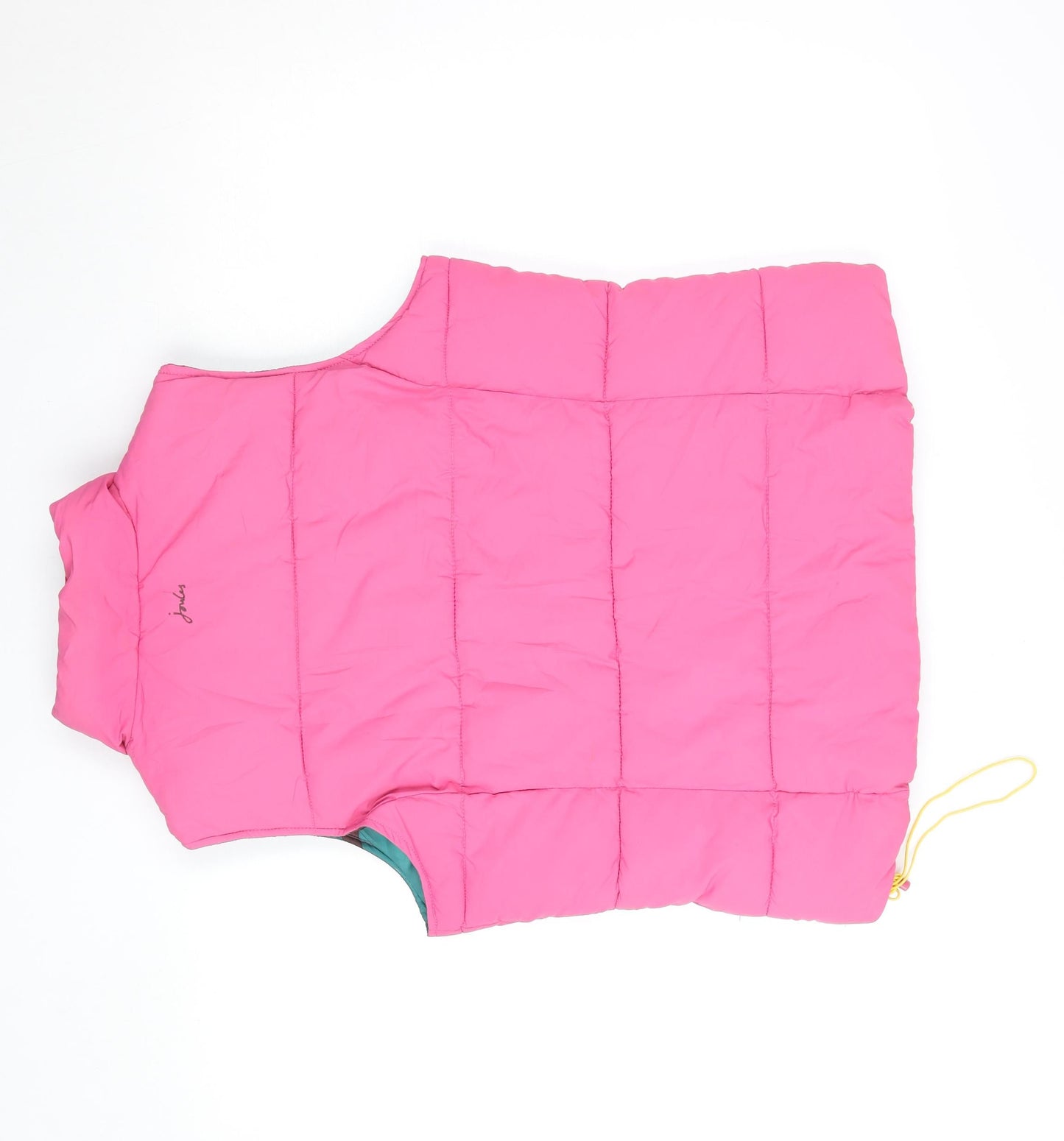 Joules Women’s Pink Puffer Waistcoat Size 14 Polyester Zip Front