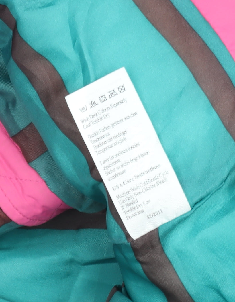 Joules Women’s Pink Puffer Waistcoat Size 14 Polyester Zip Front