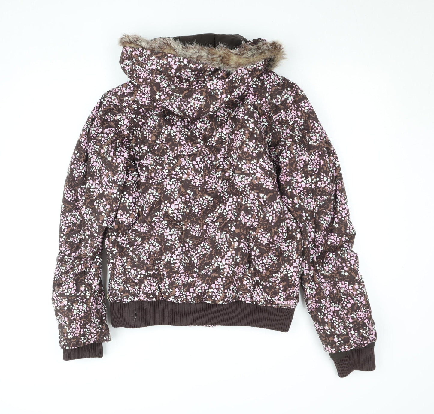 Girls UK Size 16 Years Protest Brown Puffer Jacket
