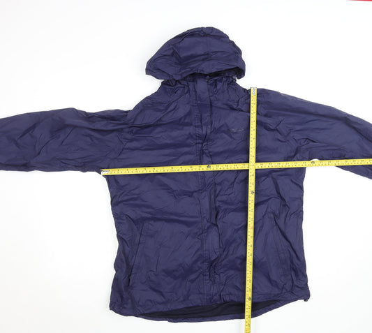 Mountain Warehouse Women's Blue Hooded Rain Jacket UK 18