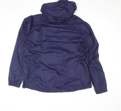 Mountain Warehouse Women's Blue Hooded Rain Jacket UK 18