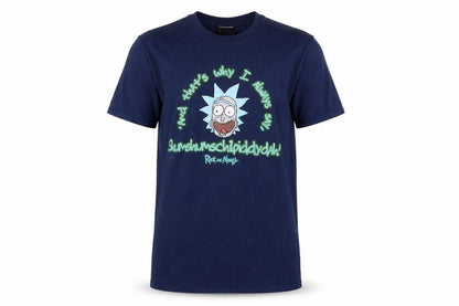 Mens UK Size M Rick and Morty Blue  T-Shirt