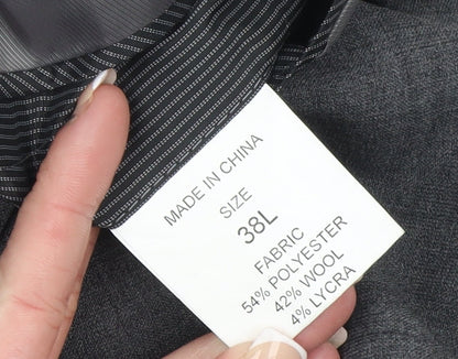 Mens UK Size 38L  Regular Grey Suit Jacket