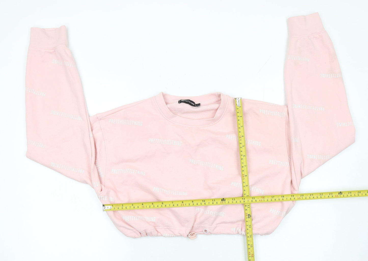 Womens UK Size L PRETTYLITTLETHING Pink Pullover Sweatshirt