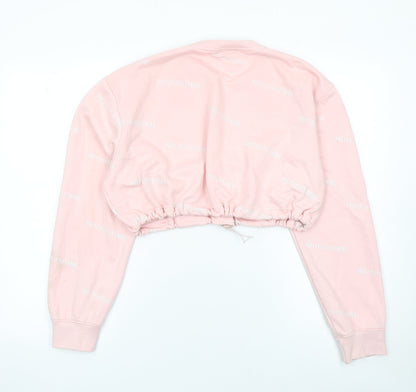 Womens UK Size L PRETTYLITTLETHING Pink Pullover Sweatshirt
