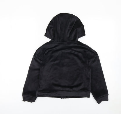 Girls UK Size 6 Years TU Black Full Zip Hoodie
