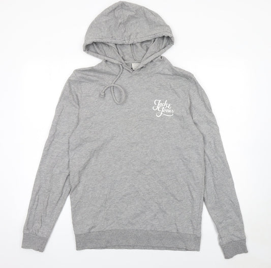 Mens UK Size M JACK & JONES Grey Pullover Hoodie
