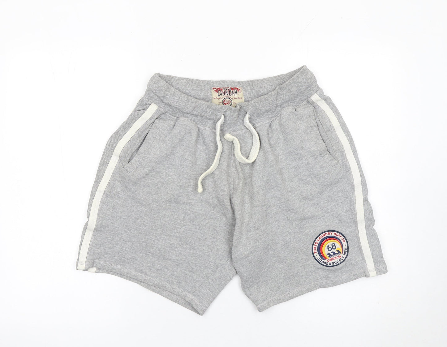 Tokyo Laundry Men's Grey Sweat Shorts M Elastic Waist Casual