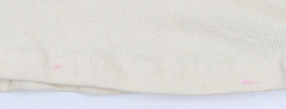 Weekday Women Beige Cotton Short Sleeve Button-Up Shirt XS
