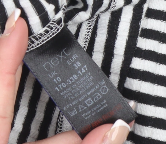 Womens UK Size 10 NEXT Black Basic T-Shirt