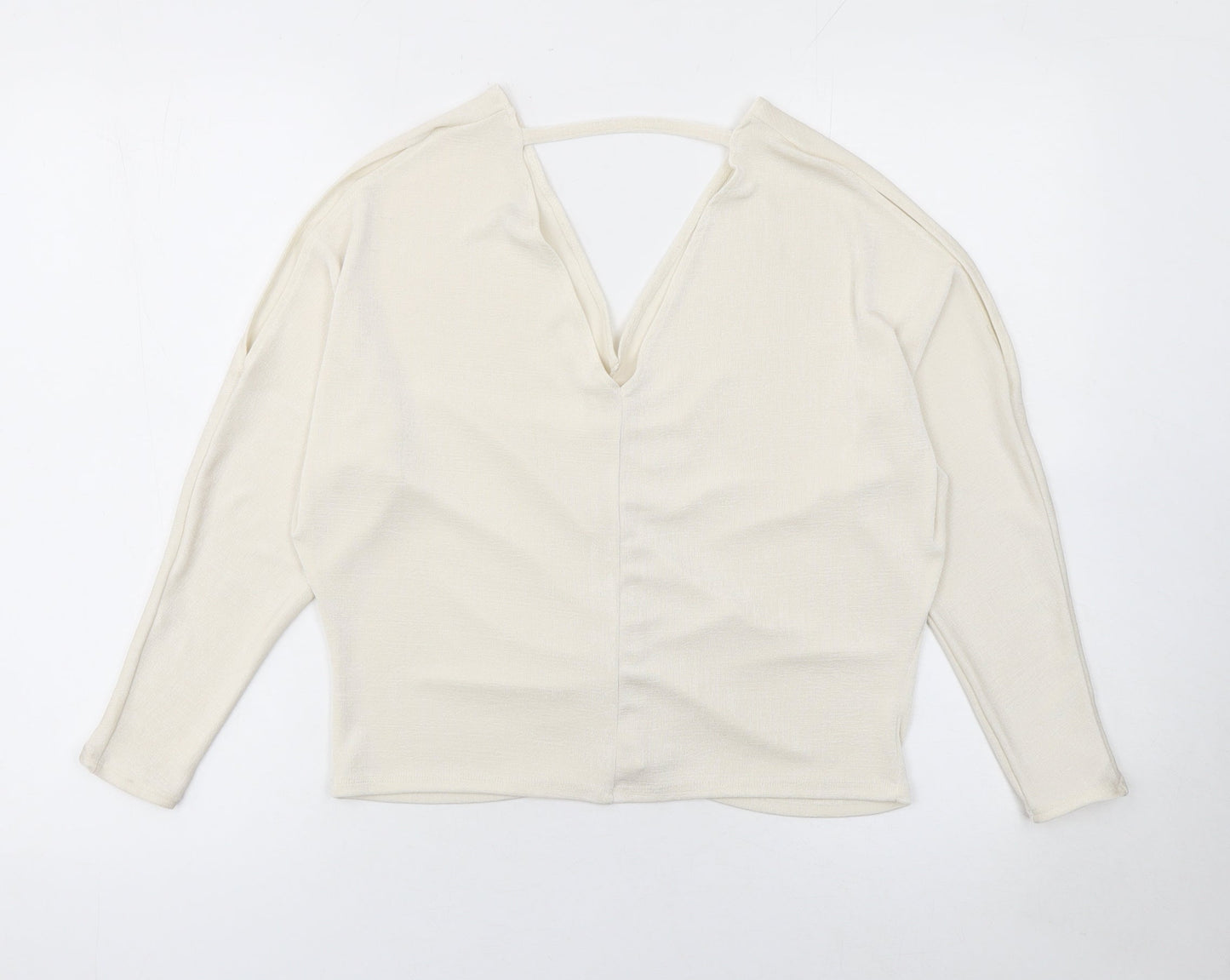 Womens UK Size 8 River Island Ivory Cropped Blouse