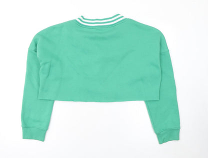 Womens UK Size M Playboy x Missguided Green Pullover Sweatshirt