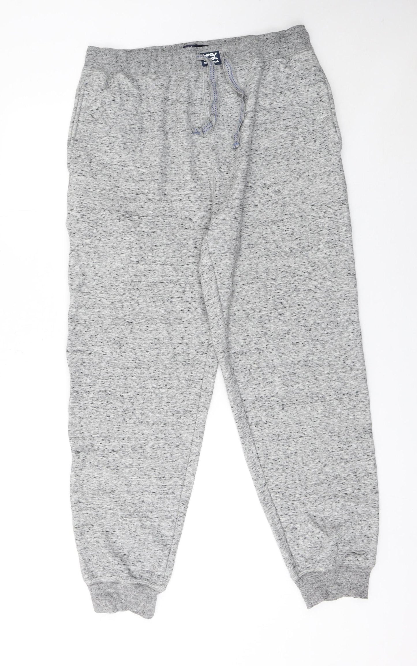 Bridgeport Men's Grey L Sweatpants Regular Fit Jersey Trousers